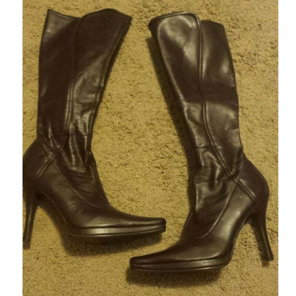 Heeled Leather Boots